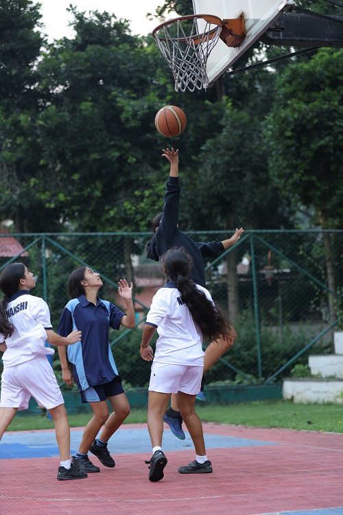Basket ball at the aryan school indiaBasket ball at the aryan school india