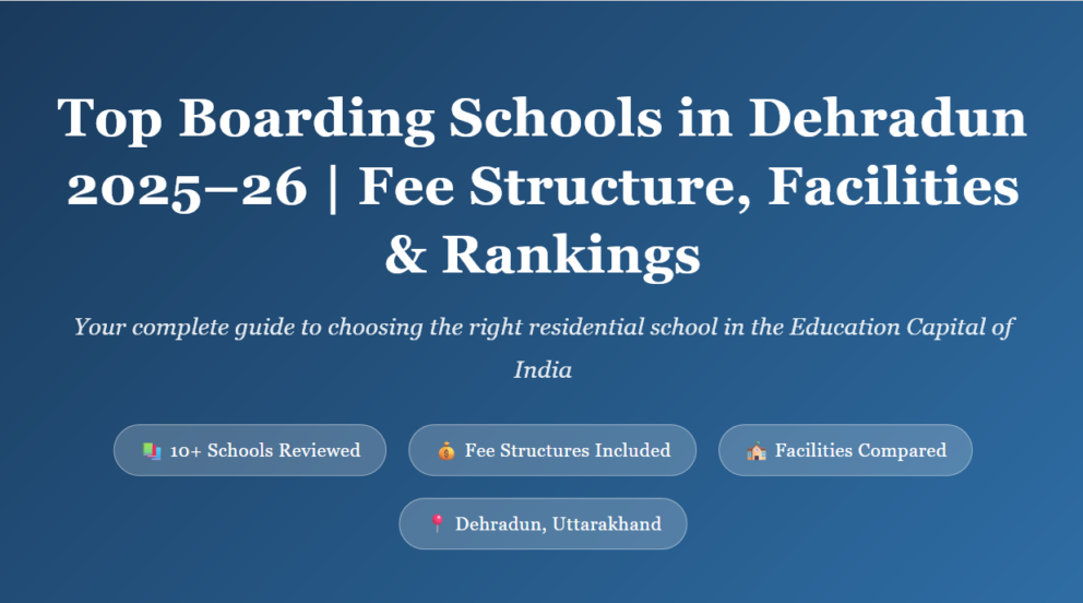 Top Boarding Schools in Dehradun with Fee structure 2026-27